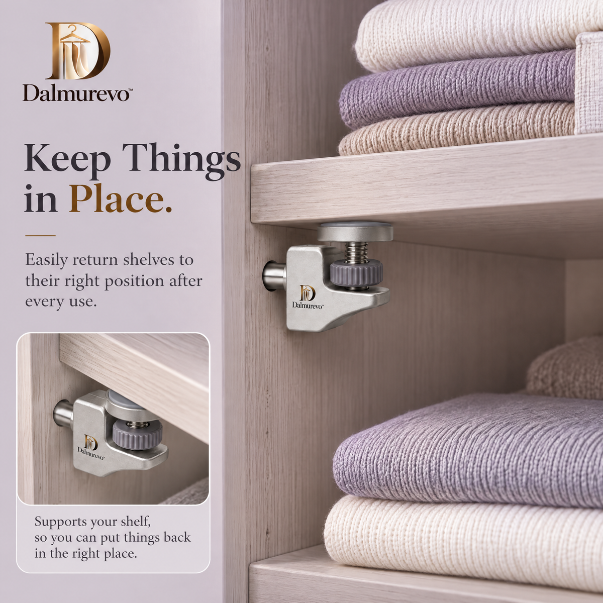 Dalmurevo™ Adjustable Shelf Clips