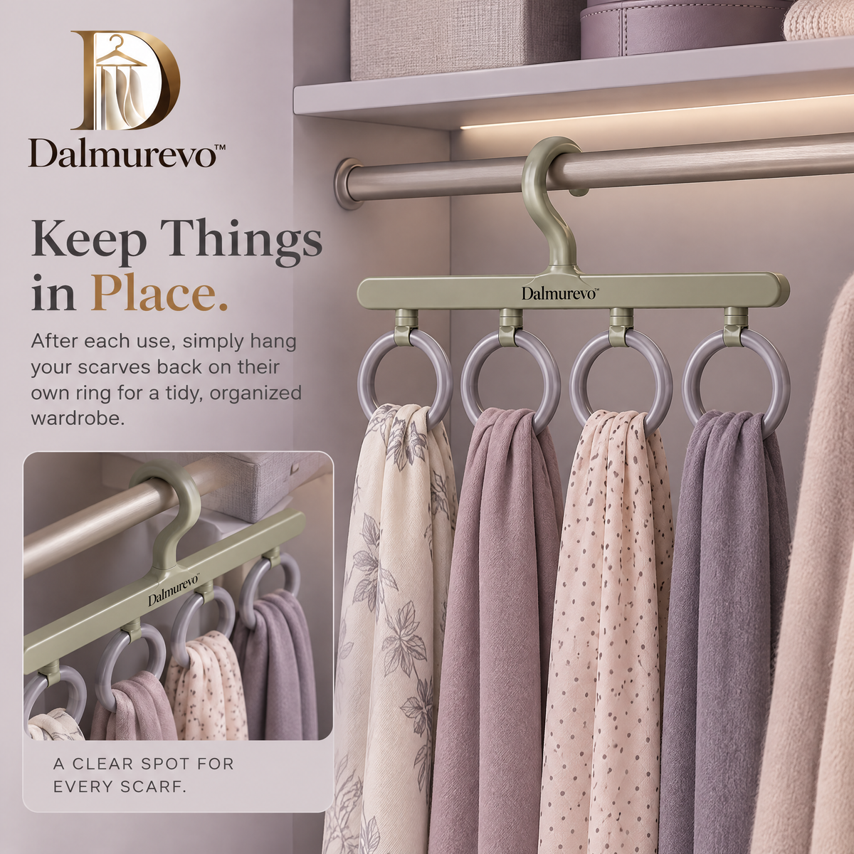 Dalmurevo™ Swivel Scarf Hanger